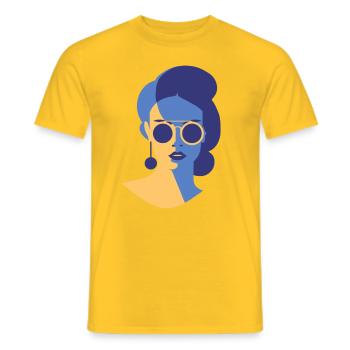 WOMAN - Männer T-Shirt - Gelb - Vorne - AI Model Male 178 dark (178cm)