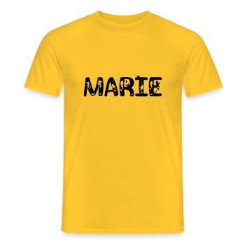Marie Vorname Geschenk zur Geburt - Männer T-Shirt - Gelb - Vorne - AI Model Male 178 dark (178cm)
