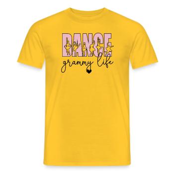 Proud Dance Grammy Grandma By Dancer Dance Grammy - Men's T-Shirt - yellow - Front - AI Model Male 178 dark (178cm)