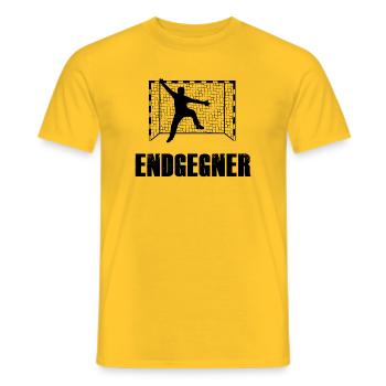 Torwart Endgegner Handball - Männer T-Shirt - Gelb - Vorne - AI Model Male 178 dark (178cm)