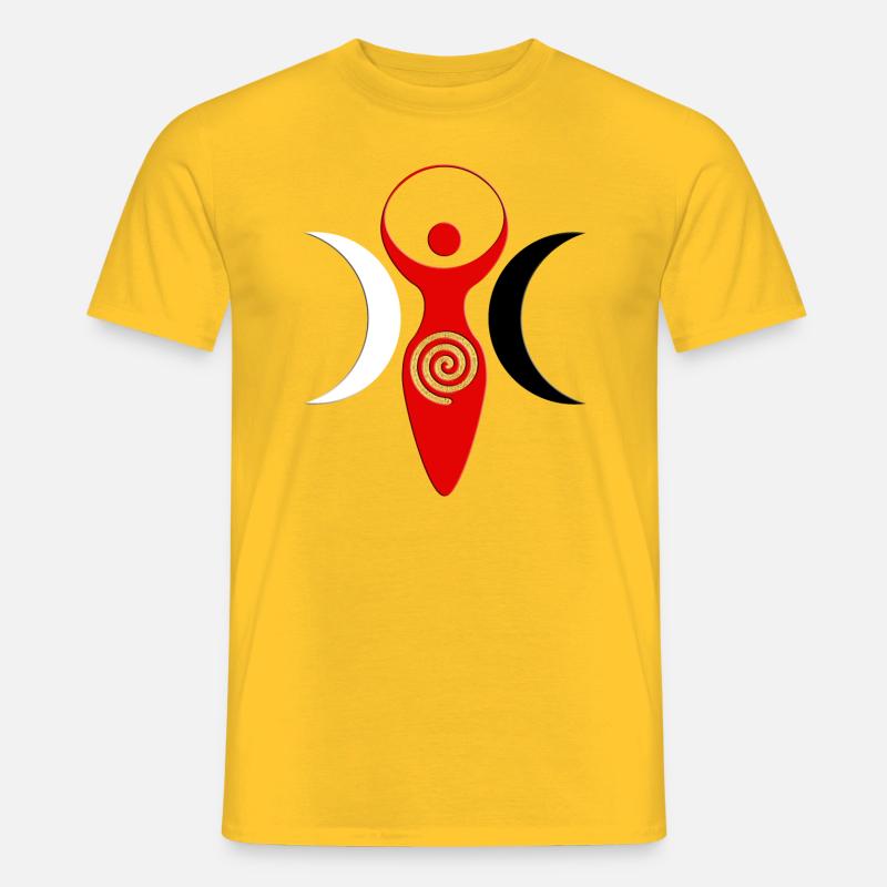 Dreifaltige Wicca Göttin der Mutter Erde 1 - Männer T-Shirt - Gelb