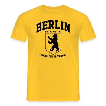 ERLIN METROPOLITAN CCOG - Men's T-Shirt - yellow - Front - AI Model Male 178 dark (178cm)