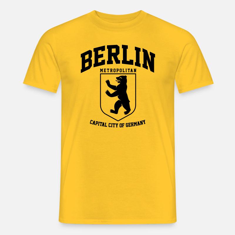 BERLIN COLLEGE DESIGN - Männer T-Shirt - Gelb