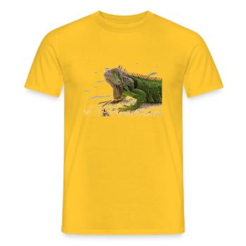 iguane - T-shirt homme - jaune - Devant - AI Model Male 178 dark (178cm)