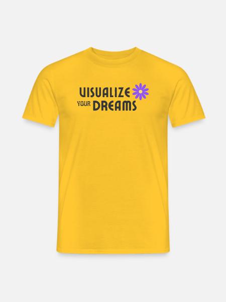 Visualize your dreams - Men's T-Shirt - yellow