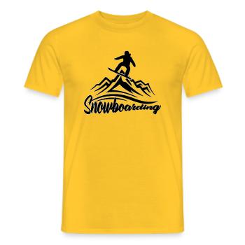 snowboard - Männer T-Shirt - Gelb - Vorne - AI Model Male 178 dark (178cm)