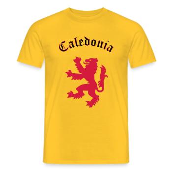 Caledonia - Männer T-Shirt - Gelb - Vorne - AI Model Male 178 dark (178cm)