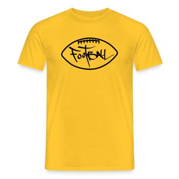 football - T-shirt homme - jaune - Devant - AI Model Male 178 dark (178cm)
