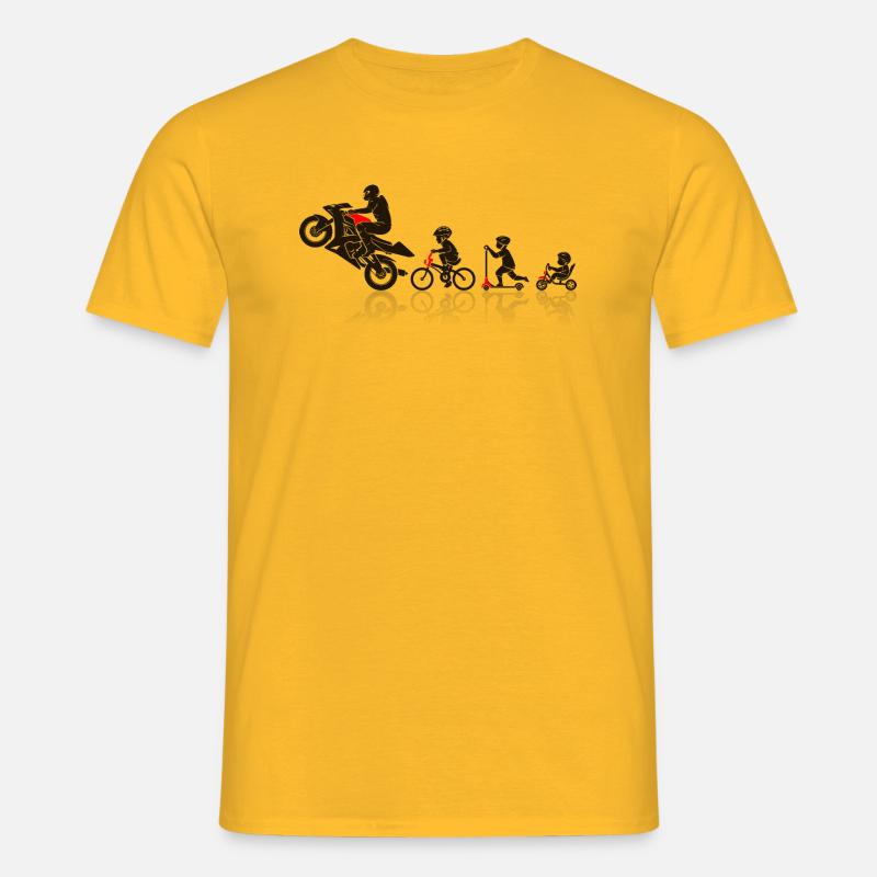 Biker evolution - Men's T-Shirt - yellow