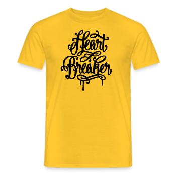 HeartBreaker - T-shirt homme - jaune - Devant - AI Model Male 178 dark (178cm)