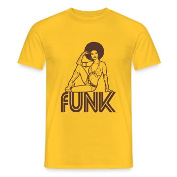 Spaß - Männer T-Shirt - Gelb - Vorne - AI Model Male 178 dark (178cm)