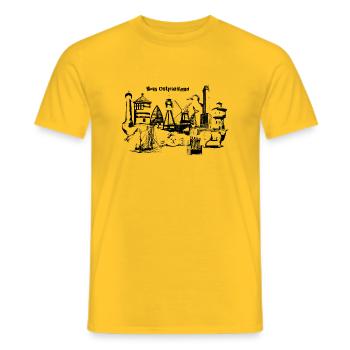 Moin Ostfriesland - Männer T-Shirt - Gelb - Vorne - AI Model Male 178 dark (178cm)