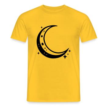 Mond Mondsichel - Männer T-Shirt - Gelb - Vorne - AI Model Male 178 dark (178cm)