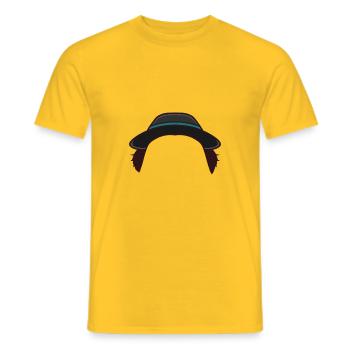 Hat with sideburns - Men's T-Shirt - yellow - Front - AI Model Male 178 dark (178cm)