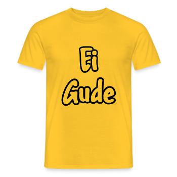 Ei Gude Black Transparent - Männer T-Shirt - Gelb - Vorne - AI Model Male 178 dark (178cm)