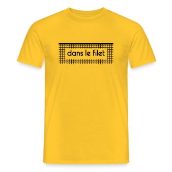 In the net Let Net - Customizable - Men's T-Shirt - yellow - Front - AI Model Male 178 dark (178cm)