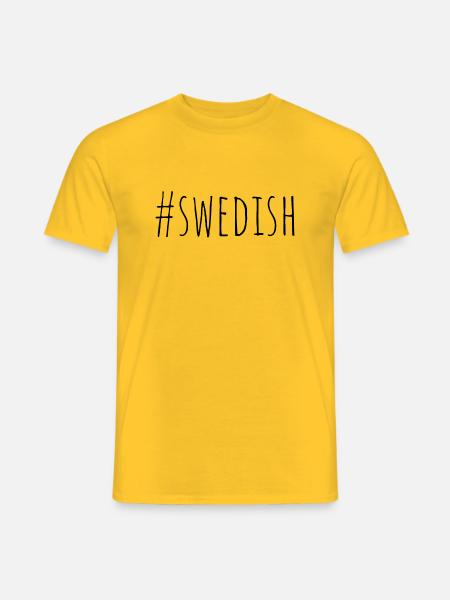 #swedish SWEDEN STOCKHOLM NORDIC - Männer T-Shirt - Gelb
