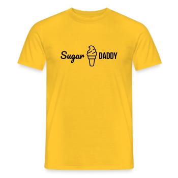 sugardaddy - Männer T-Shirt - Gelb - Vorne - AI Model Male 178 dark (178cm)