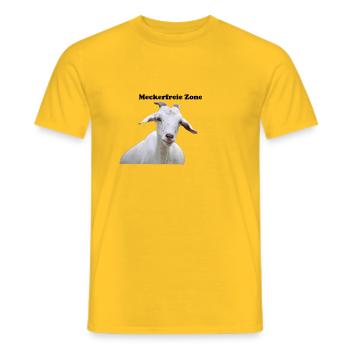 Meckerfreie zone chèvre - T-shirt homme - jaune - Devant - AI Model Male 178 dark (178cm)