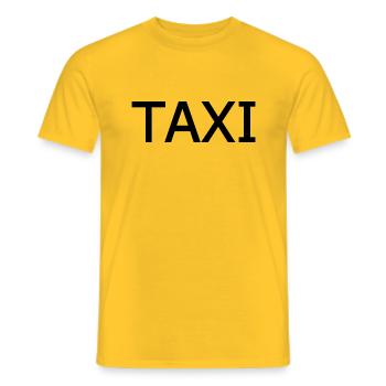Taxi - Männer T-Shirt - Gelb - Vorne - AI Model Male 178 dark (178cm)