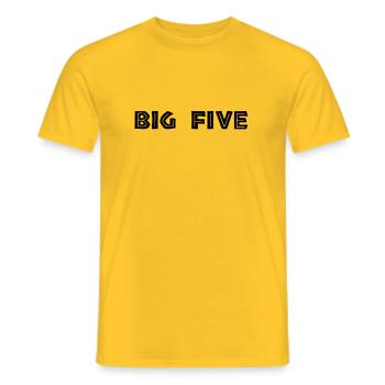 Big Five - Männer T-Shirt - Gelb - Vorne - AI Model Male 178 dark (178cm)