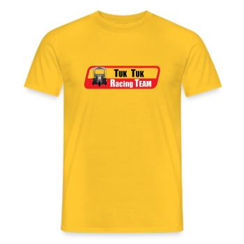TUK TUK Racing Team Autorikscha Rickshaw Rickshaw - Men's T-Shirt - yellow - Front - AI Model Male 178 dark (178cm)