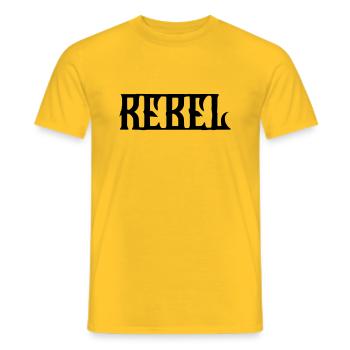 rebel tuning screwdriver motorcycle sticker sticker - Men's T-Shirt - yellow - Front - AI Model Male 178 dark (178cm)