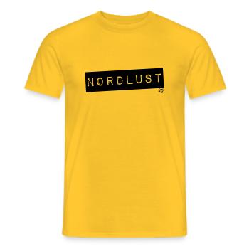 Nordlust – Die Lust am Norden! - Männer T-Shirt - Gelb - Vorne - AI Model Male 178 dark (178cm)