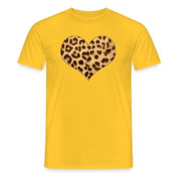 Coeur Léo - T-shirt homme - jaune - Devant - AI Model Male 178 dark (178cm)