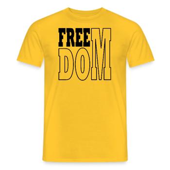 Freedom black - Männer T-Shirt - Gelb - Vorne - AI Model Male 178 dark (178cm)