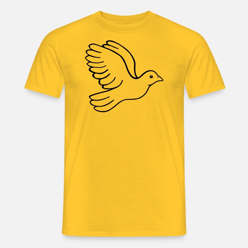 Taube - Männer T-Shirt - Gelb