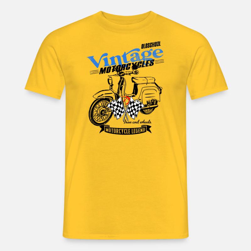 Simson Schwalbe DDR Moped - Männer T-Shirt - Gelb