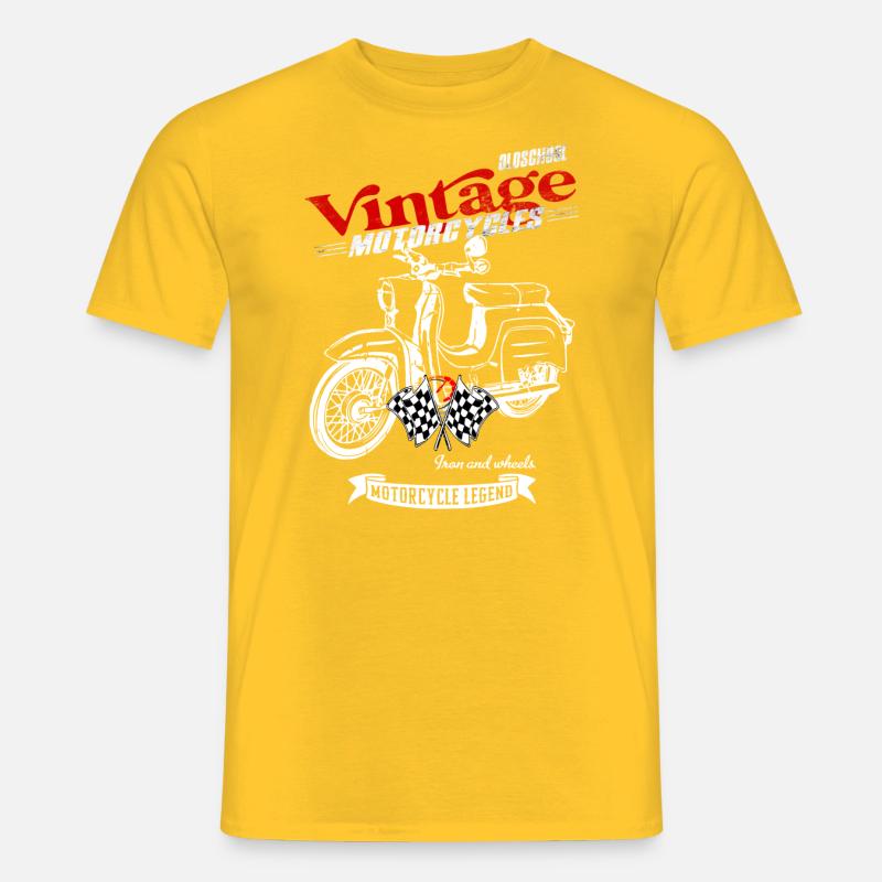 Simson Schwalbe DDR Moped - Männer T-Shirt - Gelb