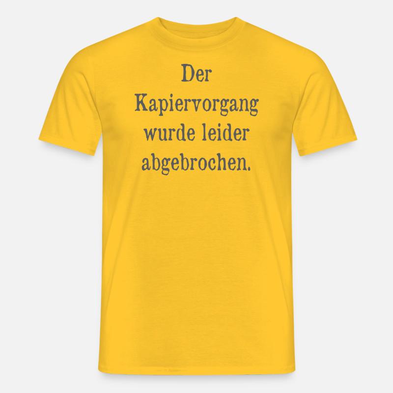 Kapiervorgang abgebrochen - Männer T-Shirt - Gelb