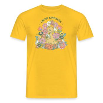 Sesamstraße Bibo Mit Blumen Grow Kindness - Männer T-Shirt - Gelb - Vorne - AI Model Male 178 dark (178cm)
