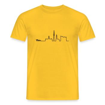Moin Hamburg - Männer T-Shirt - Gelb - Vorne - AI Model Male 178 dark (178cm)