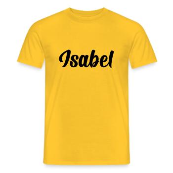 Isabel - Männer T-Shirt - Gelb - Vorne - AI Model Male 178 dark (178cm)