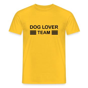 Hund Dog - Männer T-Shirt - Gelb - Vorne - AI Model Male 178 dark (178cm)