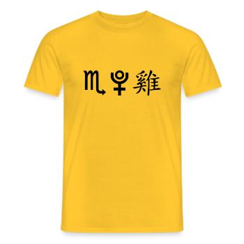 Scorpion Pluton Coq - T-shirt homme - jaune - Devant - AI Model Male 178 dark (178cm)