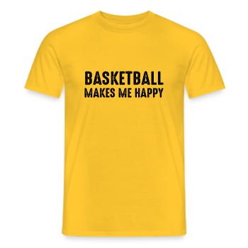 Basket-ball - T-shirt homme - jaune - Devant - AI Model Male 178 dark (178cm)