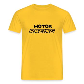 motor racing - Für Fahrer und Fans - Männer T-Shirt - Gelb - Vorne - AI Model Male 178 dark (178cm)