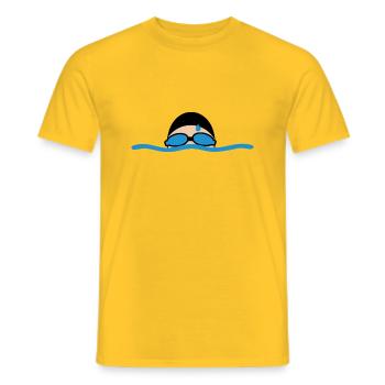 nager - T-shirt homme - jaune - Devant - AI Model Male 178 dark (178cm)