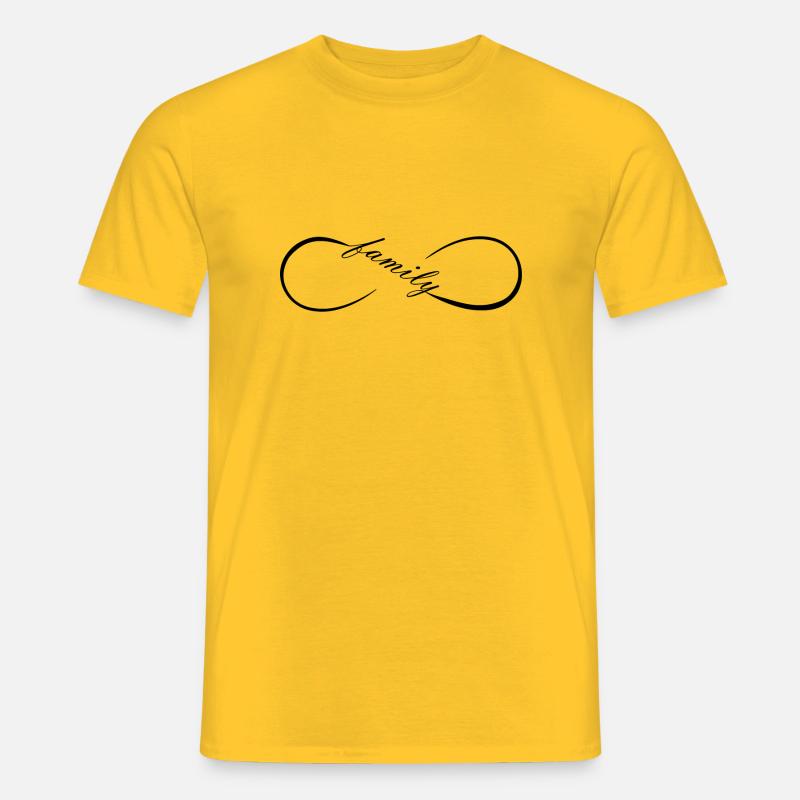 FatMonkey Designs Infinity Family - Männer T-Shirt - Gelb