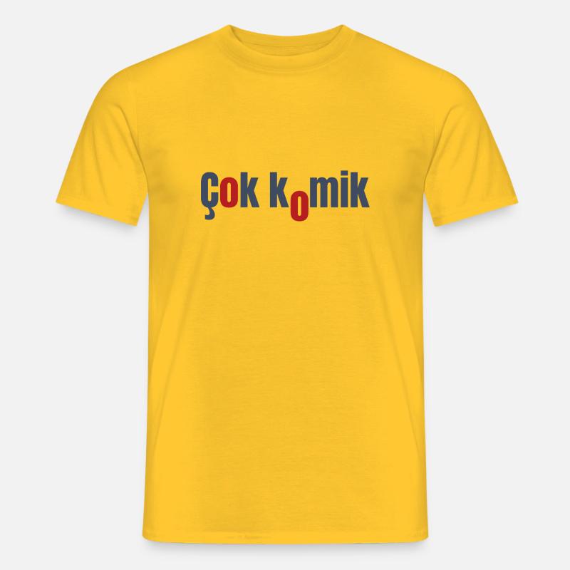 cok komik grey red - Männer T-Shirt - Gelb
