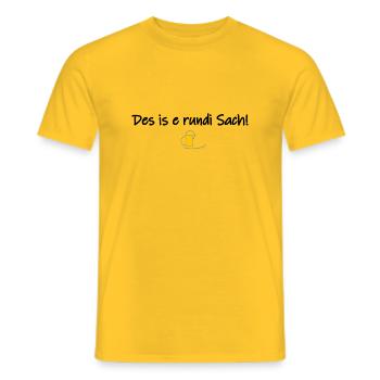 Des is e rundi Sach - Männer T-Shirt - Gelb - Vorne - AI Model Male 178 dark (178cm)