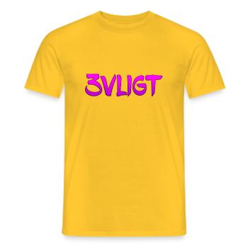 sms chat sprache befestigungen englisch drei 3 drei - Männer T-Shirt - Gelb - Vorne - AI Model Male 178 dark (178cm)