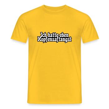 Hopfensaftangst - Männer T-Shirt - Gelb - Vorne - AI Model Male 178 dark (178cm)