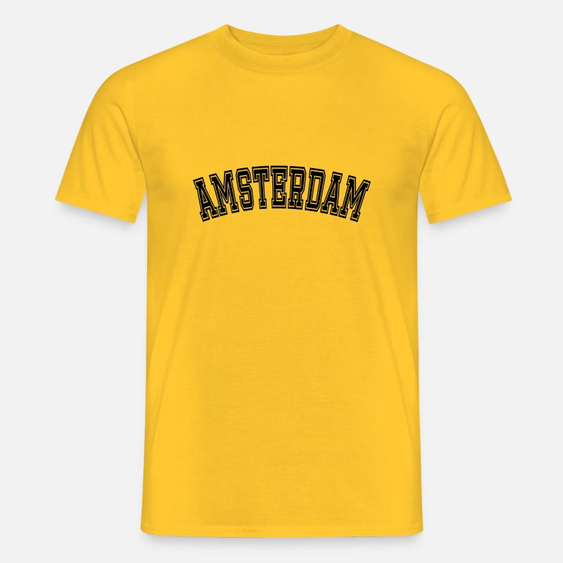 AMSTERDAM Design - Männer T-Shirt - Gelb