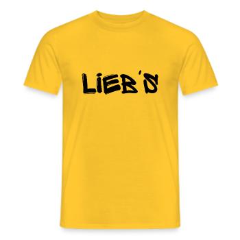 Lieb's - Cooles Design für Liebe und Valentinstag - Männer T-Shirt - Gelb - Vorne - AI Model Male 178 dark (178cm)