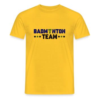 badminton team - Männer T-Shirt - Gelb - Vorne - AI Model Male 178 dark (178cm)